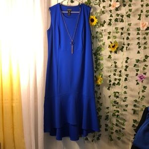 Royal Blue Dress with necklace